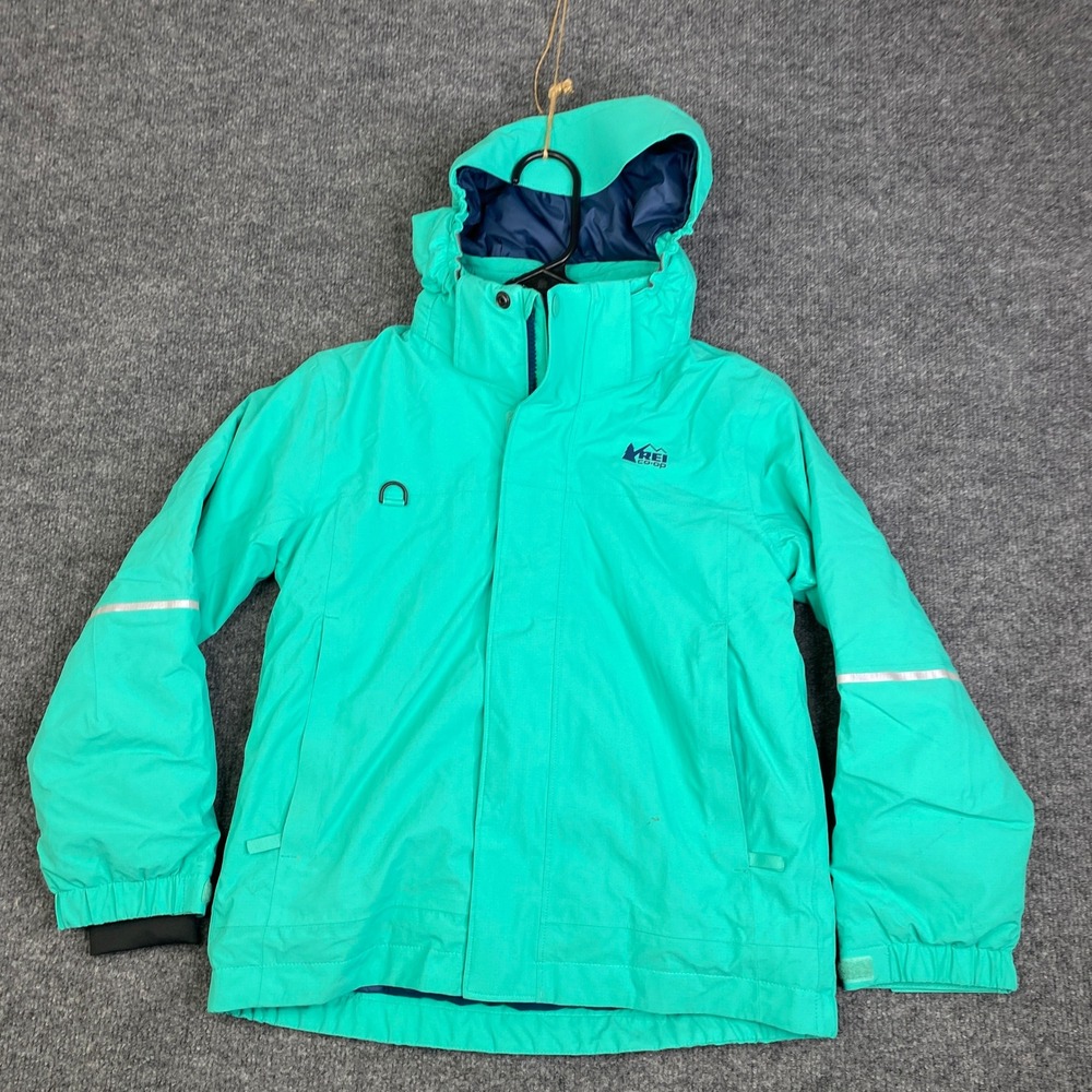 REI Co-op Kids Small Seafoam Green Insulated Hooded Winter Jacket Parka Coat